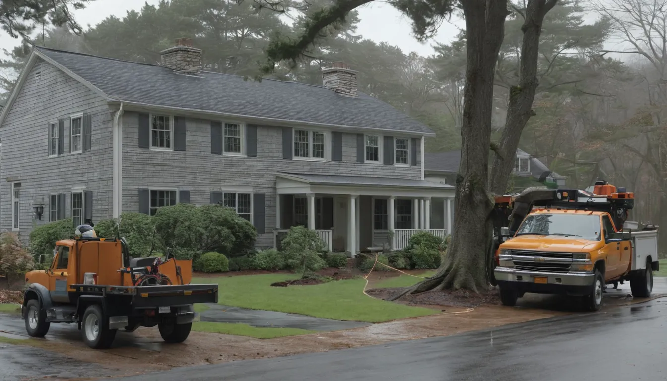 Tree removal provider lowering a large tree section beside a home in Springfield